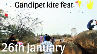 Gandipet kite fest 🪁 26th January kite fight celebration [upl. by Iveksarap]