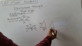 Trignometryequilateral triangle finding hypotenuse [upl. by Wootan]