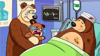 Daddy Bear I Did it  Please Dont Leave Me DAD Bear  Bears Life Story  Bear Funny Animation [upl. by Ennahs]