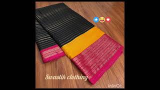 SOFT GEORGATTTE SAREE WITH ZARI LINE IN ALL BODY [upl. by Adalie569]