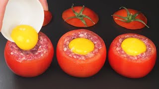 ❗ Nur 3 Zutaten Wahnsinnig leckeres und einfaches Rezept Zarte Tomaten mit Hackfleisch [upl. by Capone991]