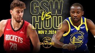 Golden State Warriors vs Houston Rockets Full Game Highlights  Nov 2 2024  FreeDawkins [upl. by Nnylirret745]