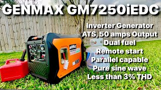 The Brand New Genmax GM7250iEDC Dual Fuel Inverter Generator with Remote Start [upl. by Mcleod]