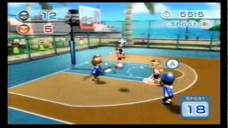 Wii Sports Resort Basketball 12 Dunks in 1 Game  Level 2500 [upl. by Nilloc678]