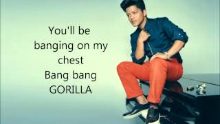 Bruno Mars  Gorilla Lyric Video [upl. by Minerva870]