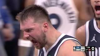 Luka Doncic hits a DEEP DAGGER 3 vs the Timberwolves 🎯  NBA on ESPN [upl. by Haret]