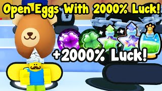 I Opened Eggs With 2000 Luck For 24 Hours And Got These In Pet Simulator 99 [upl. by Macguiness]