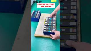 24V 100Ah lifepo4 lithium battery pack Immersive assembly line lithiumbatteryfactory batterypack [upl. by Alidis]