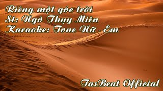 Karaoke Riêng một góc trời  Tone Nữ  Rhumba  TAS BEAT [upl. by Annirak]