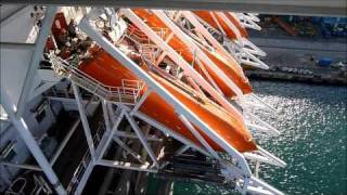 Okpo Free fall lifeboat launching Nov 2010wmv [upl. by Nwahsel]