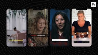 Subtitles amp Captions Vertical For Premiere Pro [upl. by Eihcir]