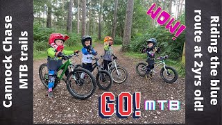 Riding a blue trail at 2 years old  Cannock chase MTB [upl. by Eceirtal471]