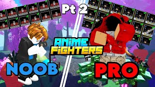 Going Pro Noob to Pro pt2  Roblox Anime Fighters Simulator [upl. by Sang]