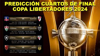 PREDICCIÓN DE LOS CUARTOS DE FINAL DE LA COPA LIBERTADORES 2024 [upl. by Enrev]