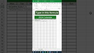 Create a 2024 Calendar in Excel Easy StepbyStep Tutorial [upl. by Keemahs]