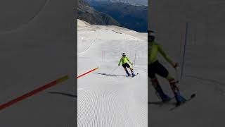 SaasFee Summer 2021 slalom crash [upl. by Ardna]