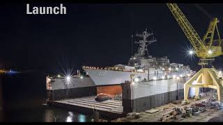 Ingalls Shipbuilding launches DDG 119 [upl. by Hajidahk]