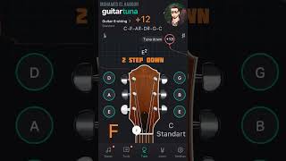 C Standard Tuning  CFA♯D♯GC   Using GuitarTuna Free [upl. by Nitaf]