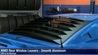 Mustang MMD Rear Window Louvers  Smooth Aluminum 0514 All Review [upl. by Marasco]