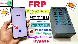 OnePlus Nord CE 2 Lite 5G FRP Bypass Android 13  OnePlus CPH2381 Google Account Bypass Without Pc [upl. by Gnoy]