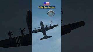 C130J Super Hercules Aircraft Drop Paratroopers [upl. by Akimyt]