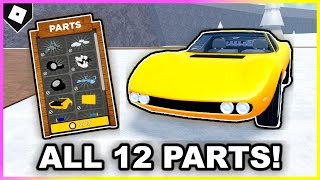 How to FIND ALL 12 PART LOCATIONS in CAR DEALERSHIP TYCOON BARN FIND 2024 ROBLOX [upl. by Siuol312]