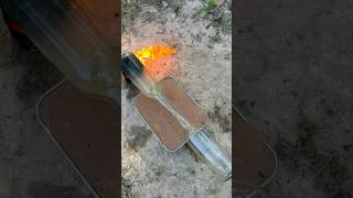 single mom show SURVIVAL skills to steam bad water in 2bottle bushcraft outdoor camping [upl. by Eceinehs89]