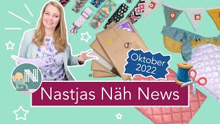 Nastjas Näh News Oktober 2022 – Steppstoffe Teddy und Adventskalender [upl. by Yecad]