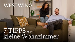 Kleines Wohnzimmer richtig einrichten  Moderne Wohnzimmer Ideen für platzsparendes Wohnen Makeover [upl. by Jamnes]