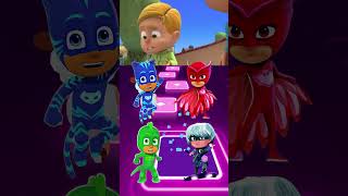 PJ Masks  CatBoy 🆚 Owlette 🆚 Gekko 🆚 Luna Girl X Dance Song Tiles Hop EDM Rush shorts [upl. by Ardeen537]