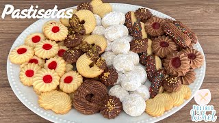 GALLETAS DE MANTEQUILLA O DANESAS  PASTISETAS 1 MASA 3 SABORES  POSTRES CON IXCHEL [upl. by Hcardahs]