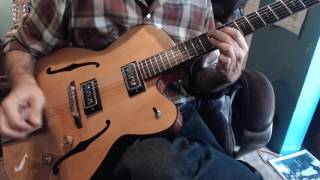 Jump Blues Double Shuffle backing track and Grez Guitar Demo by Tommy Harkenrider [upl. by Merwin]