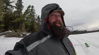 Ice Fishing for Brook Trout Day 2 on Moosehead Lake [upl. by Brasca614]