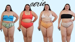 Aerie Swim Try On Haul  Plus Size Swimsuits [upl. by Ardelia]