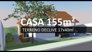 CASA DE 155m² NO TERRENO EM DECLIVE [upl. by Shiff706]