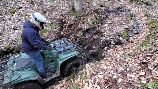 Yamaha Kodiak 700 4X4 Stream Climb [upl. by Aihsak]