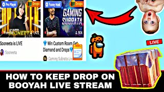 HOW TO KEEP DROP ON BOOYAH LIVE STREAM 🤔❓ BOOYAH LIVE STREAM ME DROP KAISE RAKHE IN HINDI  URDU [upl. by Wicks]