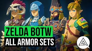 Zelda Breath of the Wild  All Armor Sets amp Where to Get Them [upl. by Sigfrid]