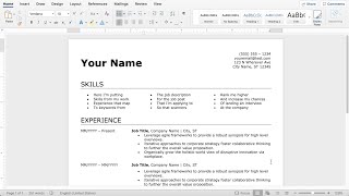 How to Make an Easy Resume in Microsoft Word latest [upl. by Flip337]