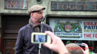 Occupy Dame Street introducing Billy Bragg The Internationale 22nd October 2011mov [upl. by Annez]