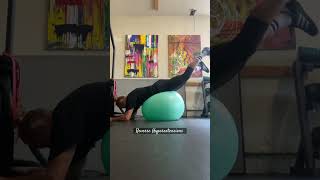 Reverse Hyperextensions on Stability Ball stabilityball lowbackexercises strengthtraining [upl. by Anitnahs743]