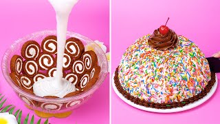 So Delicious Rainbow Cake Decorating Tutorials  So Yummy Chocolate Cake Compilation [upl. by Dlonyer]