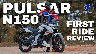 New Bajaj Pulsar N150 First Ride Review  Most Refined 150 [upl. by Derrek]