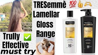 TRESemmè Lamellar Gloss Shampoo Conditioner Honest Review [upl. by Winthrop]