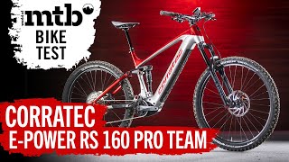 Bike Test Corratec E Power RS 160 Pro Team I All Mountain E MTB I Bosch Performance CX Smart System [upl. by Wright469]