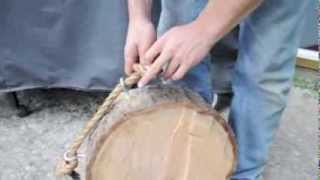 How To Build Basic Throwing Knife Target  Hanging Log Round [upl. by Anotyal]