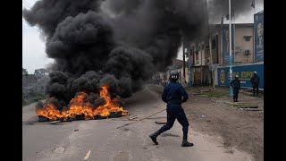 RDC  manifestations à Kinshasa contre quotlinactionquot occidentale face au M23 [upl. by Kyla530]