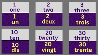 Learn FRENCH NUMBERS 1  100  Apprenez les CHIFFRES FRANÇAIS 1 – 100  How to Count in French [upl. by Favrot]