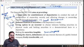 DEPOSITORIES ACT 1996  CS Exe  Lec 1  Security Law  CS Bharat  SLCM  CS BHARAT SIR CLASSES [upl. by Joellen910]