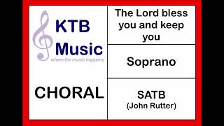 The Lord Bless You and Keep You Rutter SATB Choir Soprano Part Only [upl. by Dlnaod]